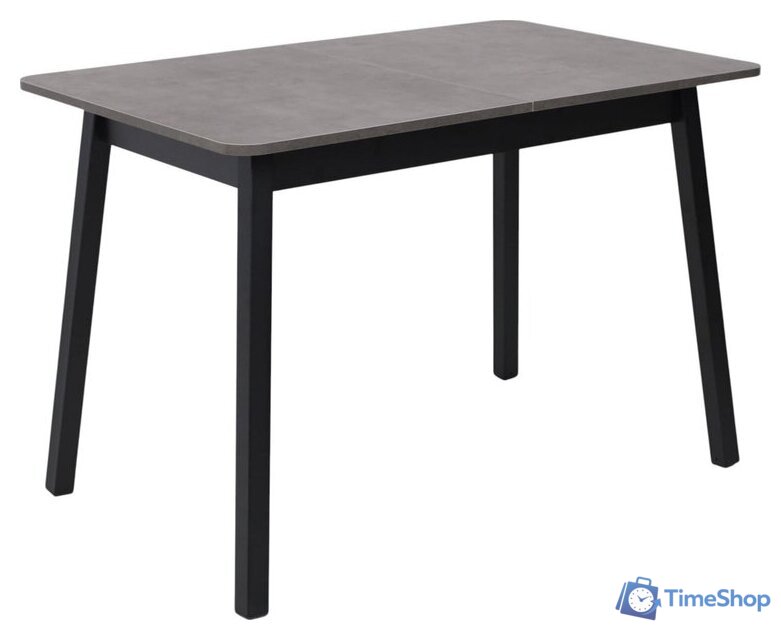 Кухонный стол Мамадома Tirk radial-110 раздвижной 110-142х70 (дымчатая керамика/черный) - Изображение №1 — Интернет-магазин Time-Shop