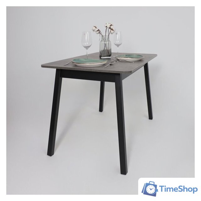 Кухонный стол Мамадома Tirk radial-110 раздвижной 110-142х70 (дымчатая керамика/черный) - Изображение №6 — Интернет-магазин Time-Shop