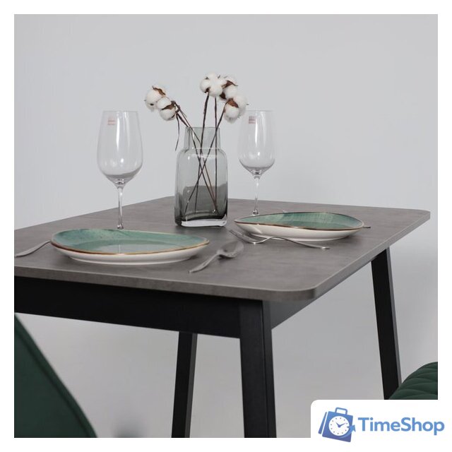 Кухонный стол Мамадома Tirk radial-110 раздвижной 110-142х70 (дымчатая керамика/черный) - Изображение №5 — Интернет-магазин Time-Shop