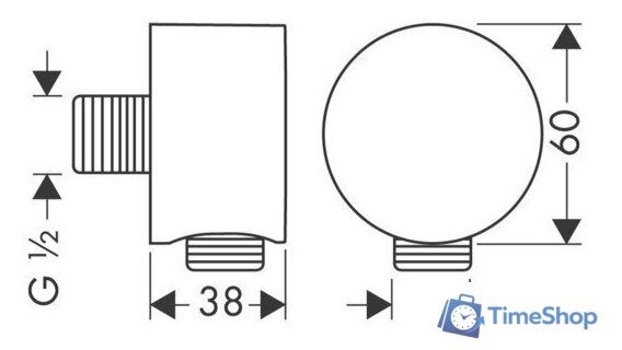 Шланговое подключение Axor Starck 27451000 - Изображение №2 — Интернет-магазин Time-Shop