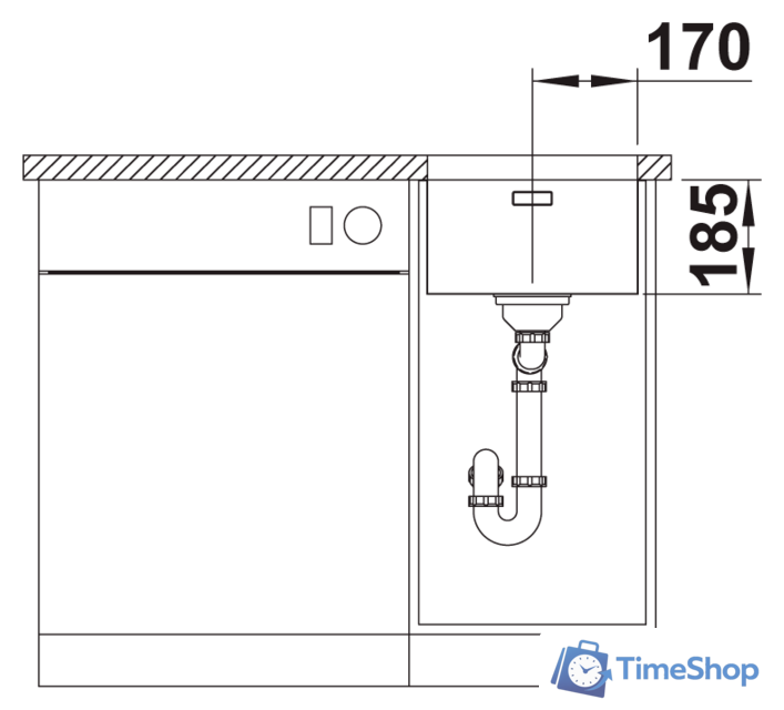 Кухонная мойка Blanco Solis 340-U 526115 (полированная) - Изображение №4 — Интернет-магазин Time-Shop