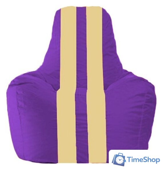Кресло-мешок Flagman Спортинг С1.1-73 (фиолетовый/светло-бежёвый) - Изображение №1 — Интернет-магазин Time-Shop