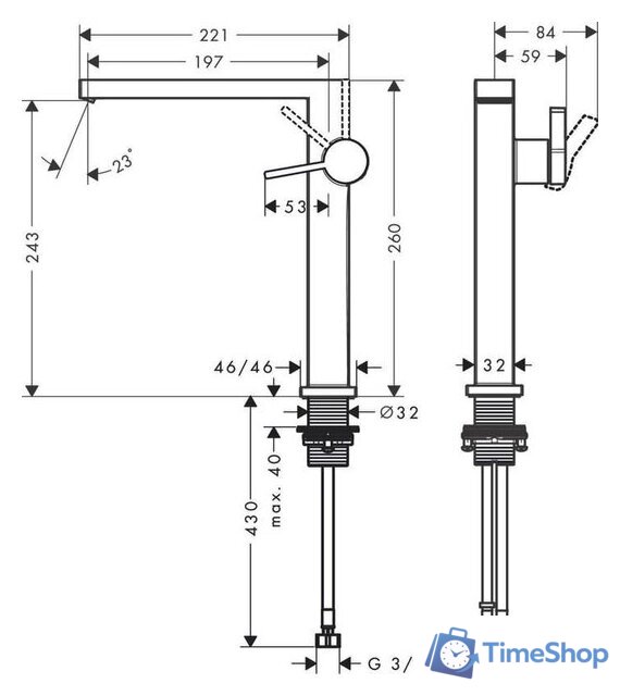 Смеситель Hansgrohe 73070670 - Изображение №8 — Интернет-магазин Time-Shop