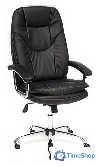 Офисное кресло TetChair Softy Lux (иск. кожа, черный) - Изображение №1 — Интернет-магазин Time-Shop