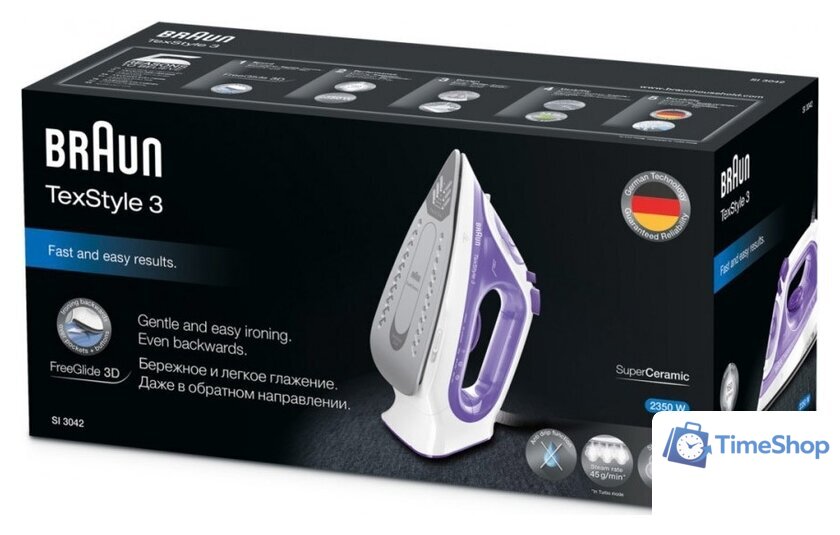 Утюг Braun Texstyle 3 SI3042 VI - Изображение №3 — Интернет-магазин Time-Shop