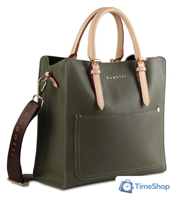 Женская сумка Bugatti Ella 49362184 (оливковый) - Изображение №1 — Интернет-магазин Time-Shop