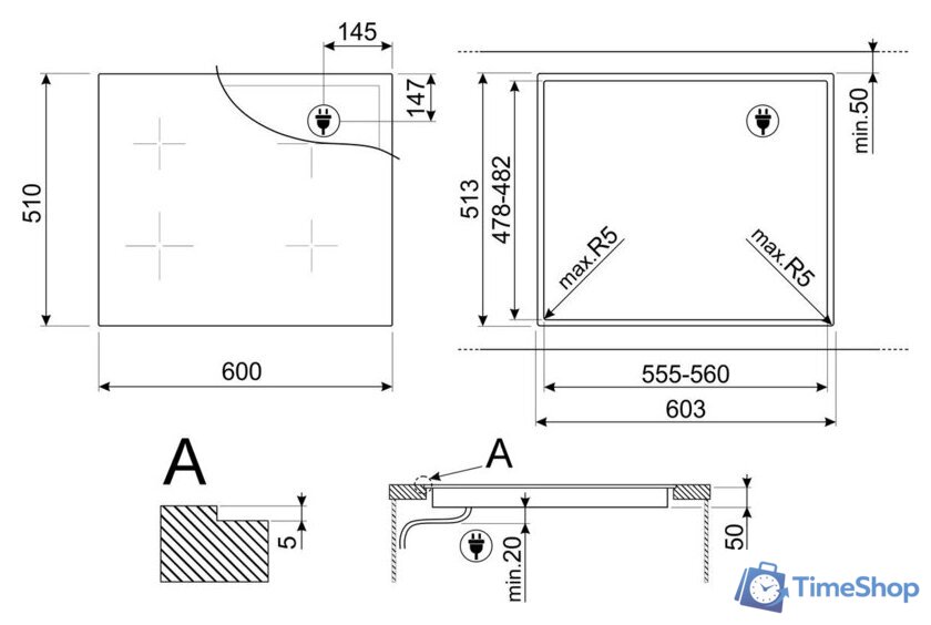 Варочная панель Smeg SI4642D - Изображение №8 — Интернет-магазин Time-Shop