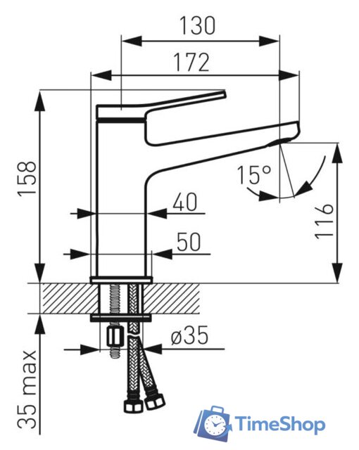 Смеситель Ferro Stratos Black BSC2BL - Изображение №2 — Интернет-магазин Time-Shop