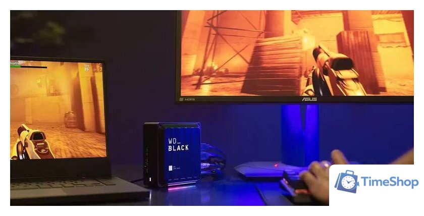 Внешний накопитель WD Black D50 Game Dock NVMe 2TB WDBA3U0020BBK - Изображение №8 — Интернет-магазин Time-Shop