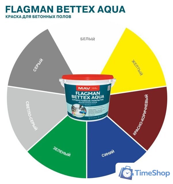 Краска MAV Flagman Bettex Aqua 11 л (белый матовый) - Изображение №2 — Интернет-магазин Time-Shop