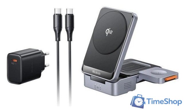 Беспроводное зарядное McDodo CH-519 22.5W USB Type-C с адаптером (черный) - Изображение №3 — Интернет-магазин Time-Shop