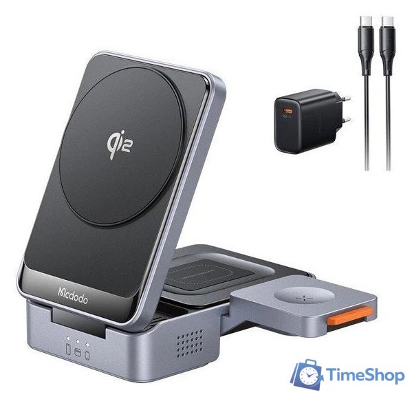 Беспроводное зарядное McDodo CH-519 22.5W USB Type-C с адаптером (черный) - Изображение №1 — Интернет-магазин Time-Shop