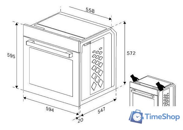 Электрический духовой шкаф Indesit IFE 3644 WH - Изображение №6 — Интернет-магазин Time-Shop