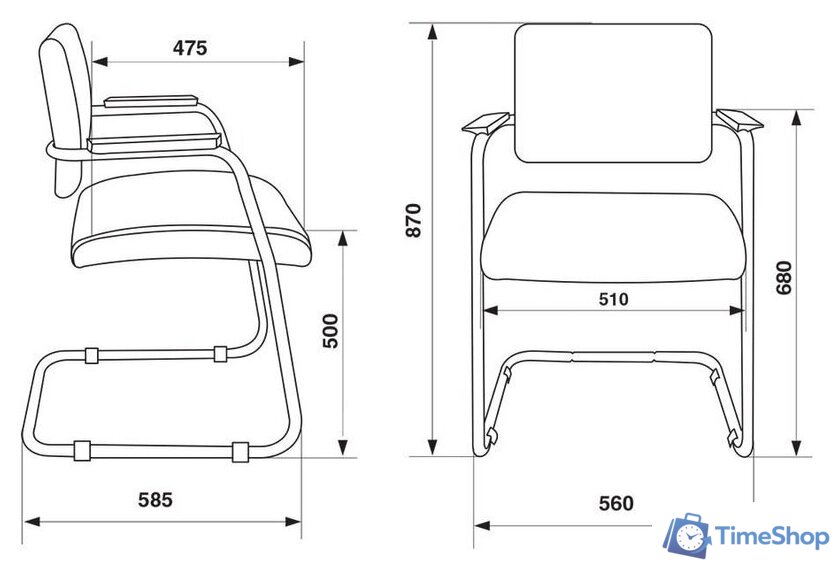 Офисный стул Бюрократ CH-271N-V/BLACK (черный) - Изображение №5 — Интернет-магазин Time-Shop