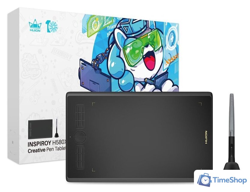 Графический планшет Huion Inspiroy H580X (черный) - Изображение №7 — Интернет-магазин Time-Shop