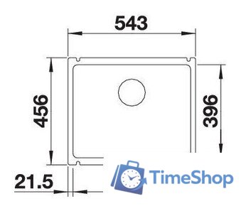 Кухонная мойка Blanco Subline 500-U (керамическая, глянцевая магнолия) - Изображение №4 — Интернет-магазин Time-Shop