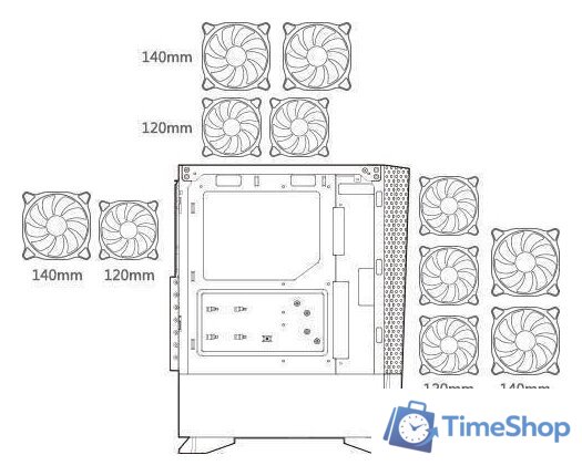 Корпус Cougar MX430 Mesh RGB CGR-51C6B-MESH-RGB - Изображение №9 — Интернет-магазин Time-Shop