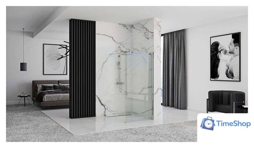 Душевая стенка Rea Aero N 90 (хром/прозрачное стекло) - Изображение №3 — Интернет-магазин Time-Shop