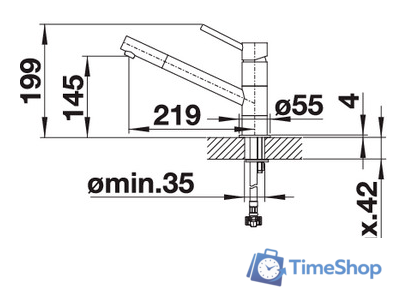 Смеситель Blanco Kano (хром/кофе) - Изображение №2 — Интернет-магазин Time-Shop