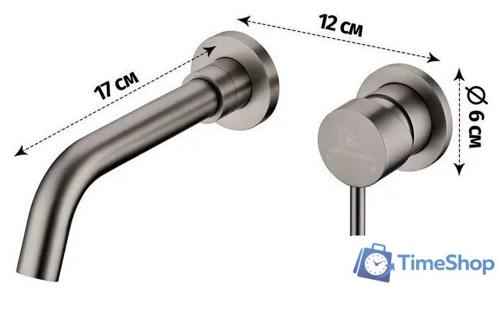 Смеситель Grocenberg GB511 (графит) - Изображение №2 — Интернет-магазин Time-Shop