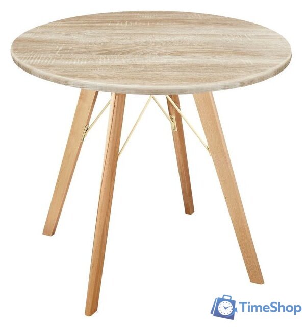 Кухонный стол Sheffilton SHT-TU9/80 МДФ (прозрачный лак/дуб сонома светлый) - Изображение №1 — Интернет-магазин Time-Shop