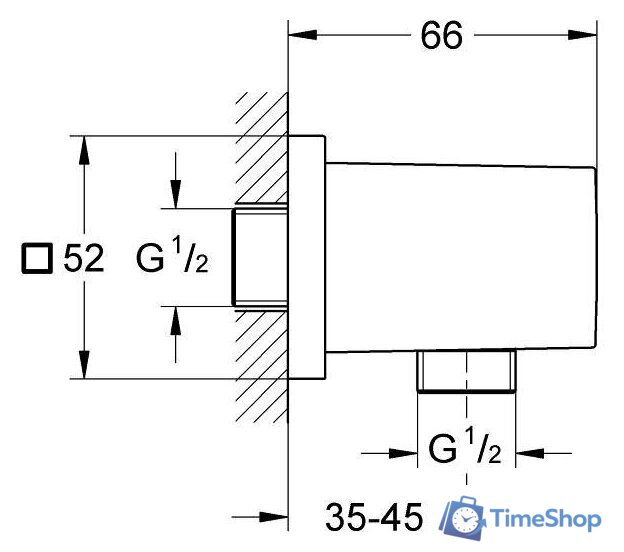 Шланговое подключение Grohe Euphoria Cube 27704000 - Изображение №2 — Интернет-магазин Time-Shop
