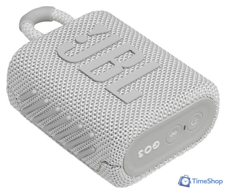 Беспроводная колонка JBL Go 3 (белый) - Изображение №2 — Интернет-магазин Time-Shop