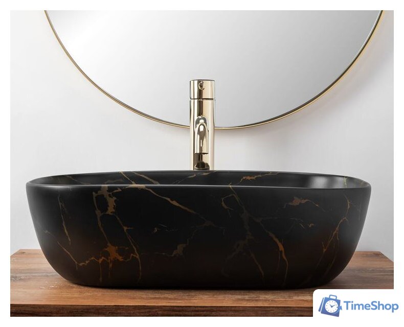 Умывальник Rea Belinda (черный мрамор матовый) - Изображение №5 — Интернет-магазин Time-Shop