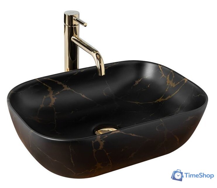 Умывальник Rea Belinda (черный мрамор матовый) - Изображение №1 — Интернет-магазин Time-Shop
