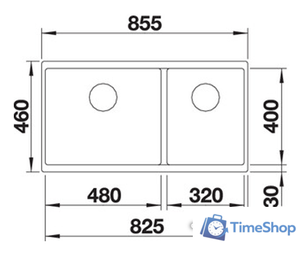 Кухонная мойка Blanco Subline 480/320-U (кофе) 523593 - Изображение №2 — Интернет-магазин Time-Shop