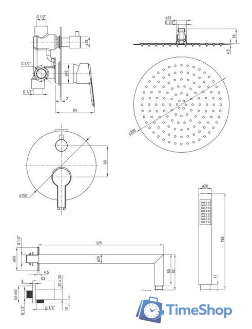 Душевая система  Deante Arnika NAC 09QP - Изображение №2 — Интернет-магазин Time-Shop
