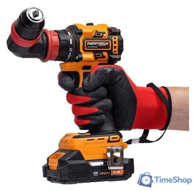 Дрель-шуруповерт Partisan AD-2150QBL (с 2-мя АКБ, кейс) - Изображение №6 — Интернет-магазин Time-Shop