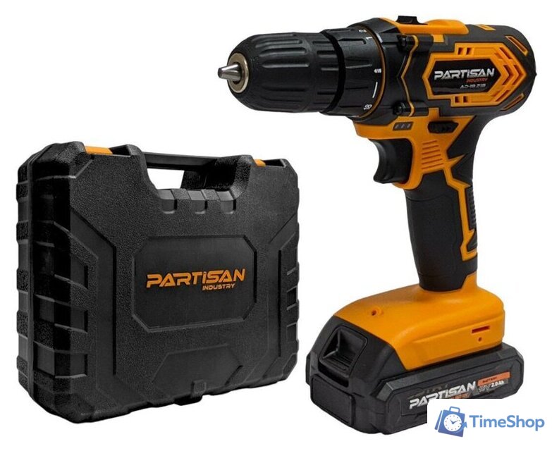 Дрель-шуруповерт Partisan AD-2150QBL (с 2-мя АКБ, кейс) - Изображение №7 — Интернет-магазин Time-Shop