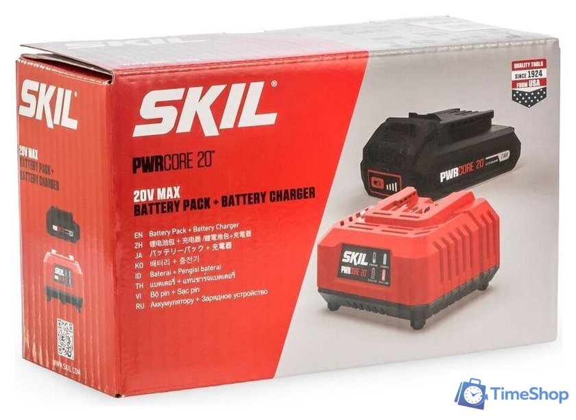 Аккумулятор с зарядным устройством Skil CB5197SE11 (20В/2 Ah + 20В) - Изображение №6 — Интернет-магазин Time-Shop