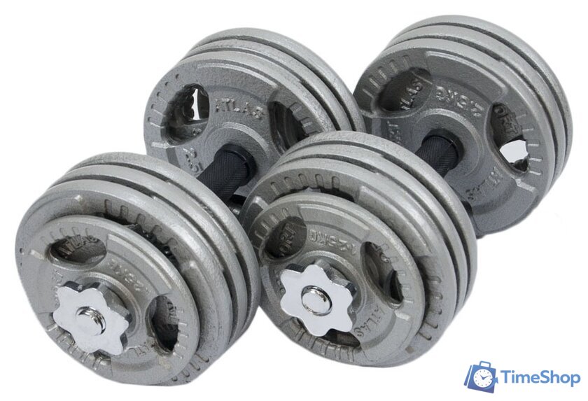 Набор гантелей Atlas Sport Хаммертон 2x24 кг - Изображение №1 — Интернет-магазин Time-Shop