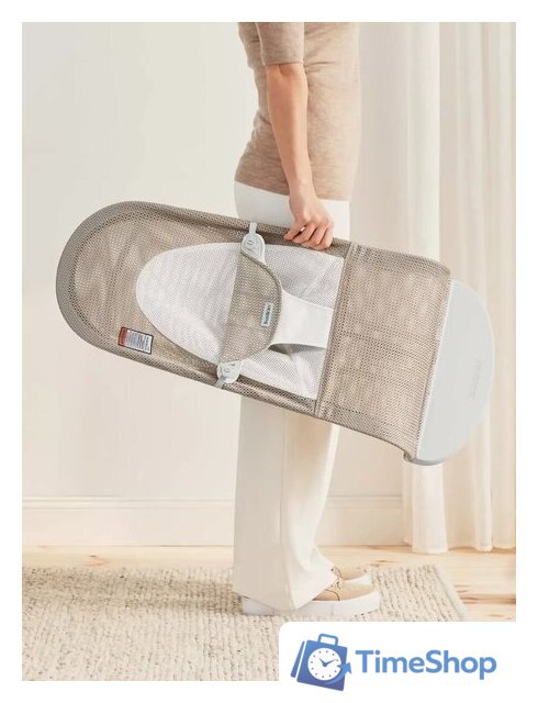 Шезлонг BabyBjorn Balance Mesh 0051.44 (grey/beige) - Изображение №4 — Интернет-магазин Time-Shop