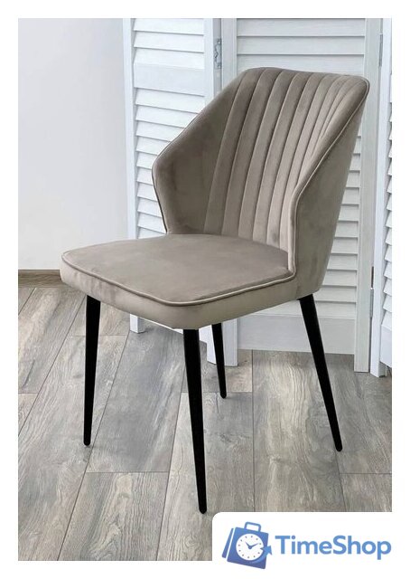 Стул M-City Seattle-V 461MC03827 (латте 25 велюр/черный) - Изображение №4 — Интернет-магазин Time-Shop