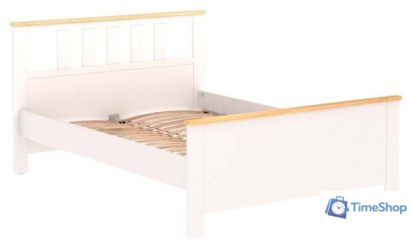 Кровать Mio Tesoro Сага 140x200 2.08.04.060.14 (белый/ясень) - Изображение №1 — Интернет-магазин Time-Shop