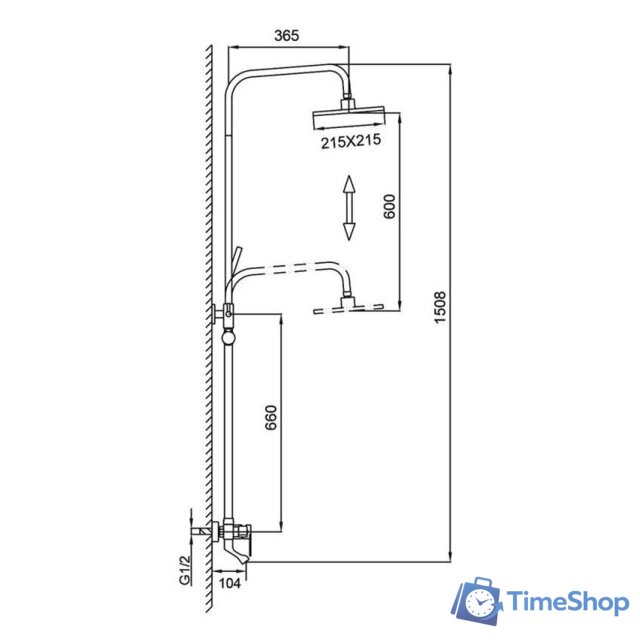 Душевая система  Frud R24001 - Изображение №2 — Интернет-магазин Time-Shop