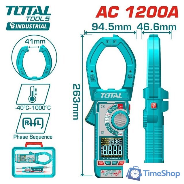 Токовые клещи Total TMT7610001 - Изображение №1 — Интернет-магазин Time-Shop