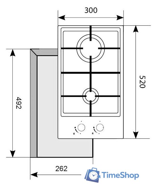 Варочная панель Akpo PGA 302 FGC BL - Изображение №2 — Интернет-магазин Time-Shop