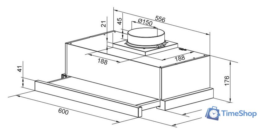 Кухонная вытяжка Zigmund & Shtain K 017.6 X - Изображение №2 — Интернет-магазин Time-Shop