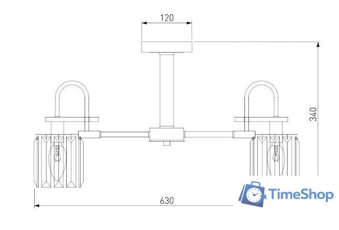 Люстра средней высоты Евросвет 70090/5 (Графит) - Изображение №5 — Интернет-магазин Time-Shop