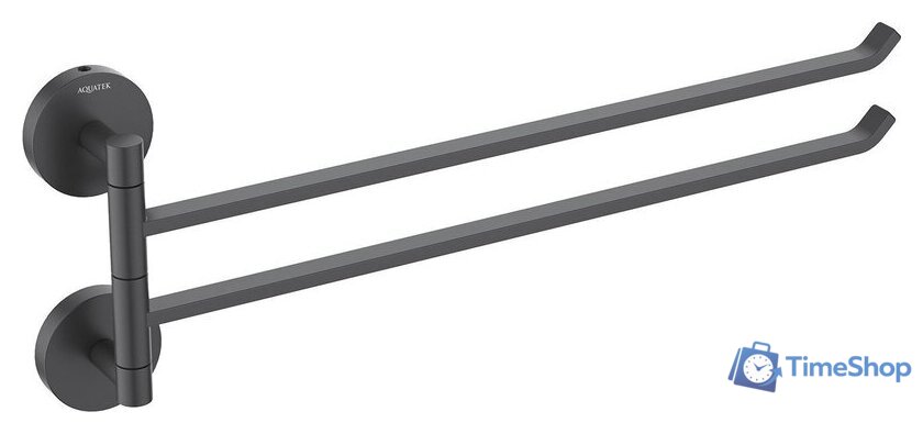 Держатель для полотенца Aquatek Бетта AQ4613MB (черный матовый) - Изображение №1 — Интернет-магазин Time-Shop