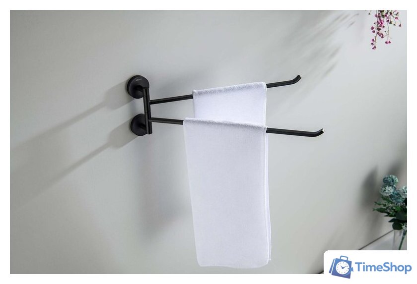 Держатель для полотенца Aquatek Бетта AQ4613MB (черный матовый) - Изображение №4 — Интернет-магазин Time-Shop