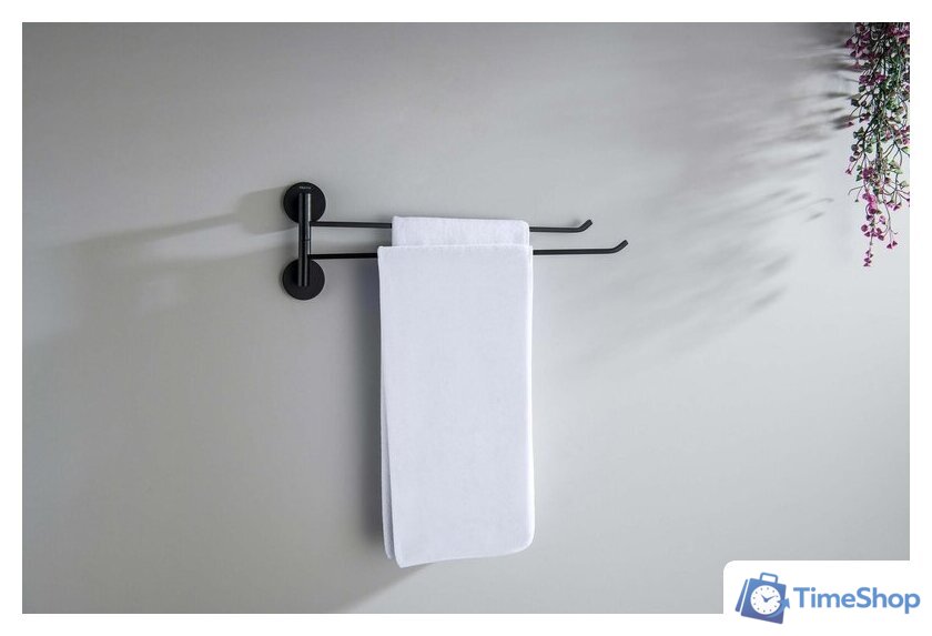 Держатель для полотенца Aquatek Бетта AQ4613MB (черный матовый) - Изображение №2 — Интернет-магазин Time-Shop