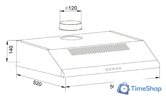 Кухонная вытяжка Making Oasis Everywhere UP-60B (F) - Изображение №2 — Интернет-магазин Time-Shop