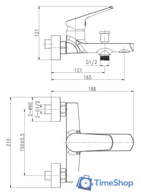 Смеситель Cersanit Flavis 63035 - Изображение №2 — Интернет-магазин Time-Shop