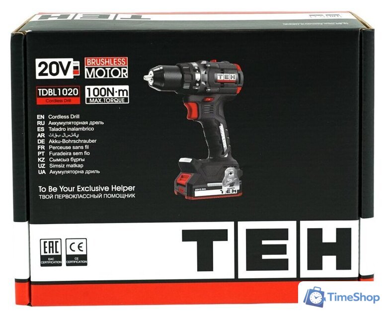 Дрель-шуруповерт TEH TDBL1020 (без АКБ) - Изображение №11 — Интернет-магазин Time-Shop