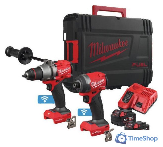  Milwaukee M18 ONEPP2A3-502X 4933493244 (шуруповерт, винтоверт, 2 АКБ, кейс) - Изображение №1 — Интернет-магазин Time-Shop